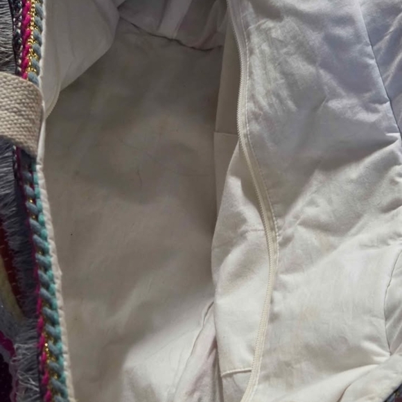 Katydid Multicolor Striped Tote with Tassels - Picture 3 of 4